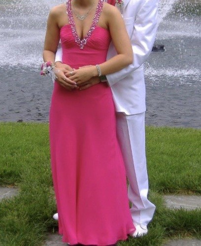 pink prom Formal dress long ball gown 