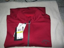 Unworn M/M Callaway Opti-Therm 1/4 Zip Pullover Top - Tango Red Heather - New