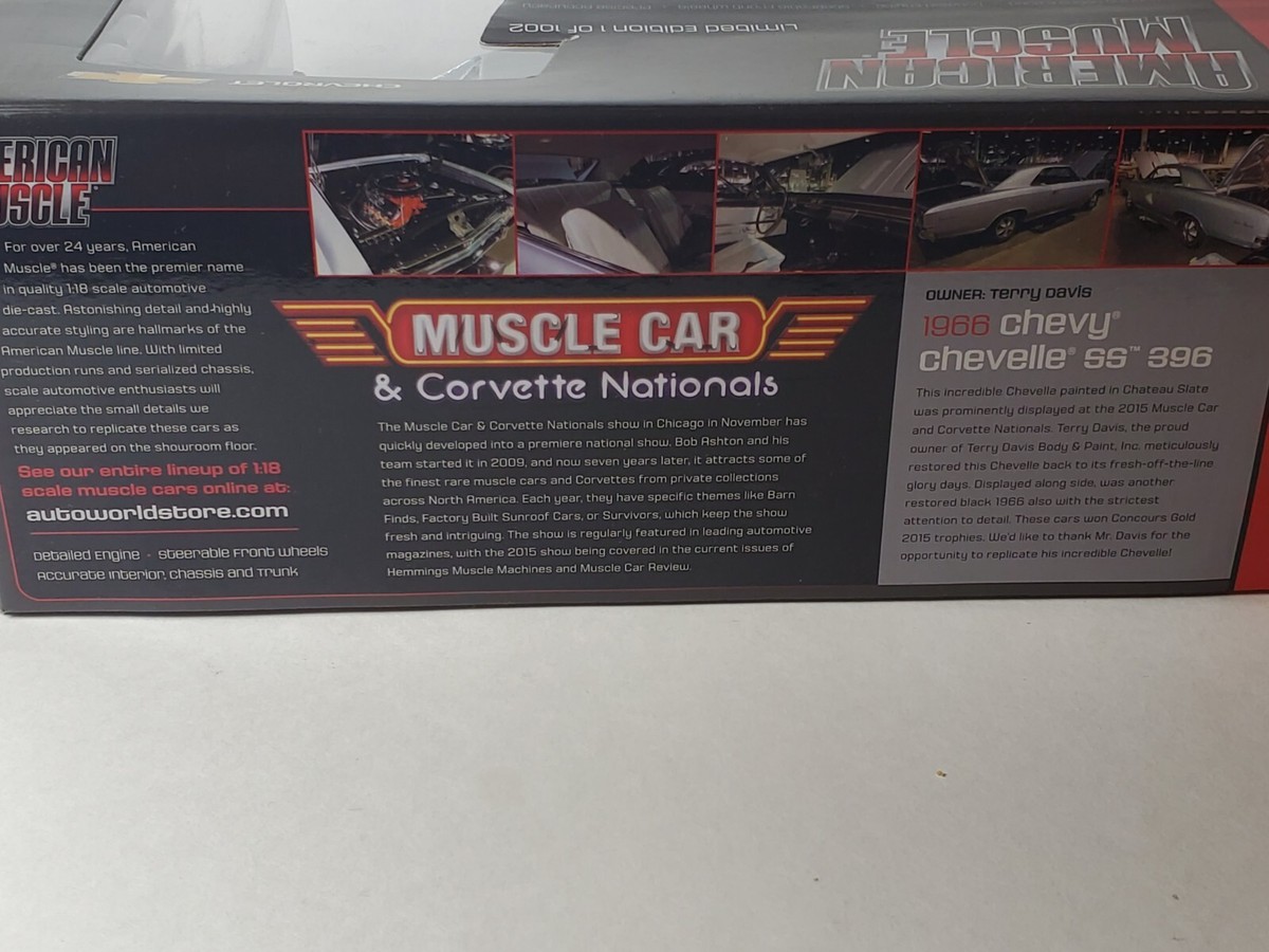 Auto World 1966 Chevy Chevelle SS 396 1:18 Read! Diecast Limited
