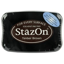 StazOn Solvent Ink Pad-Timber Brown Pack of 1 