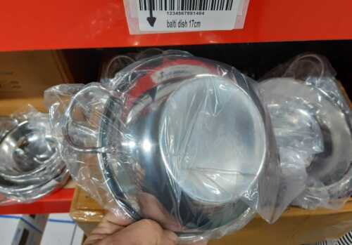 Stainless Steel Balti Dish Hot Pot Bowl with Handle Serving Table/Oven Safe - Picture 4 of 17