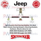 Skyjacker Steering Stabilizer Dual Kit For Jeep Wrangler JL / Gladiator JT 4WD