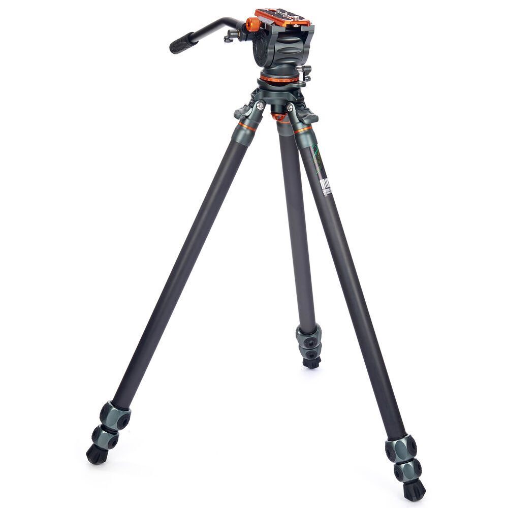 3 Legged Thing Mike Carbon Fibre Tripod with Leveling Base + AirHed Cine-V Head