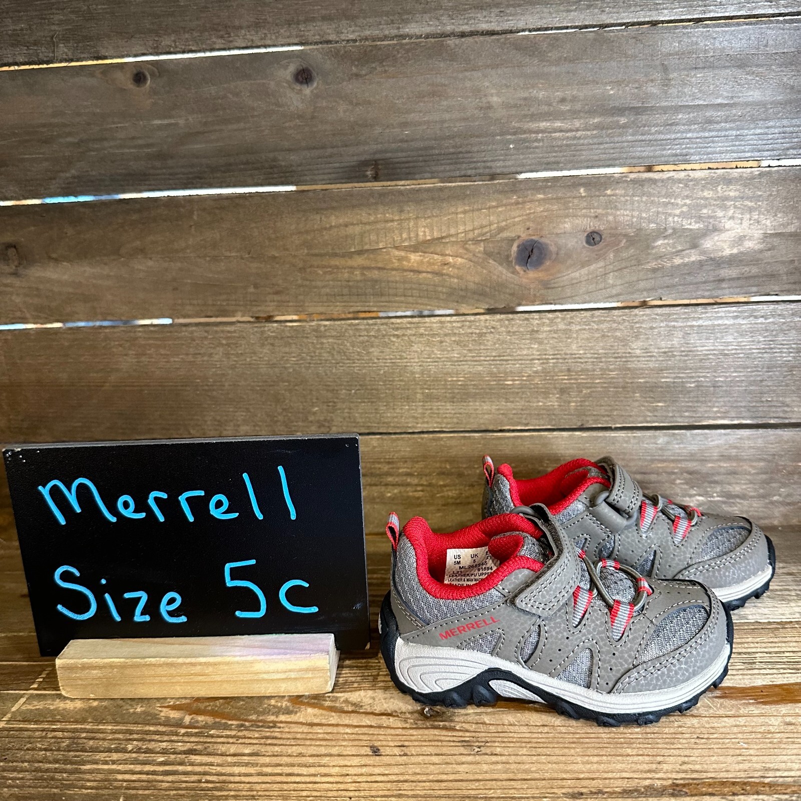 Scarpe da trekking outdoor nuove Little Kids Merrell Outback basse 2 grigie misura 5