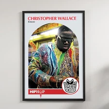 Biggie Smalls Notorious BIG Poster 12x18 NBA Hoops 1990 Card Design