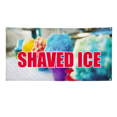 Vinyl Banner Multiple Sizes Shaved Ice Outdoor Advertising Printing C Retail