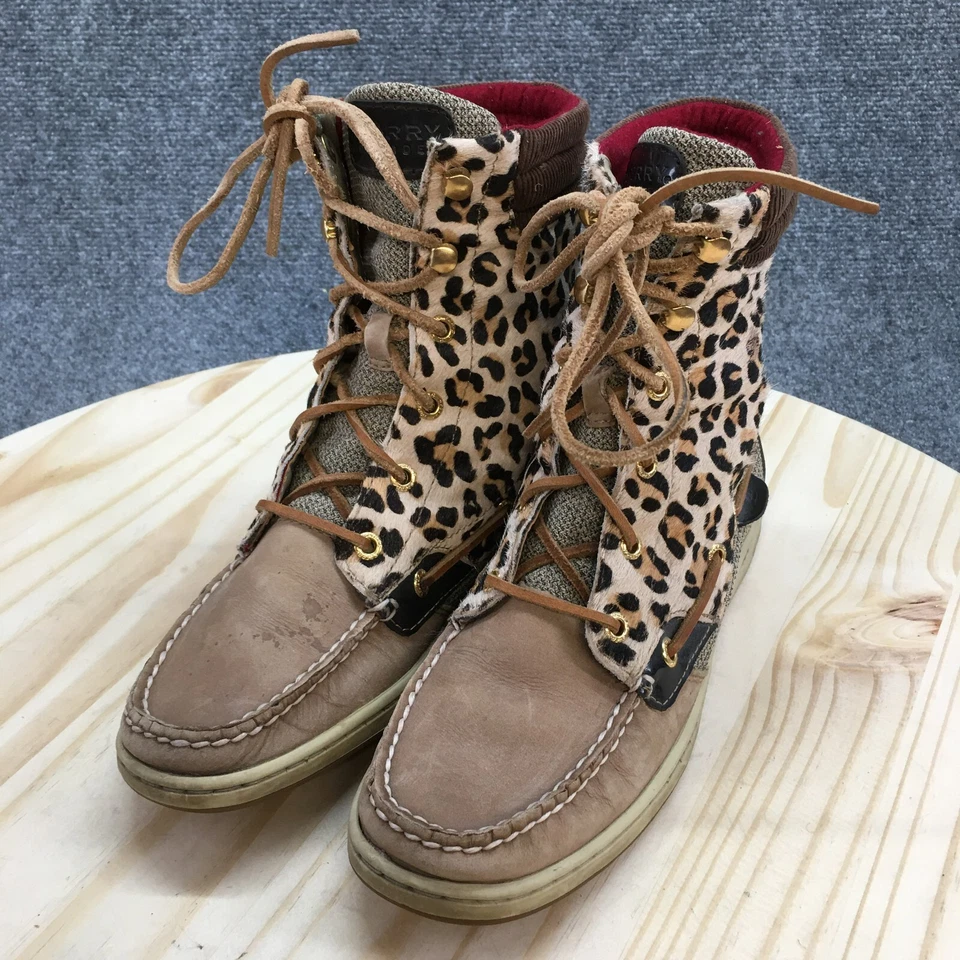 Botas Sperry Top Sider para mujer 8 M pez excursionista cuero marrón con cordones sin usar, en caja 9173626 Foto 3 de 4