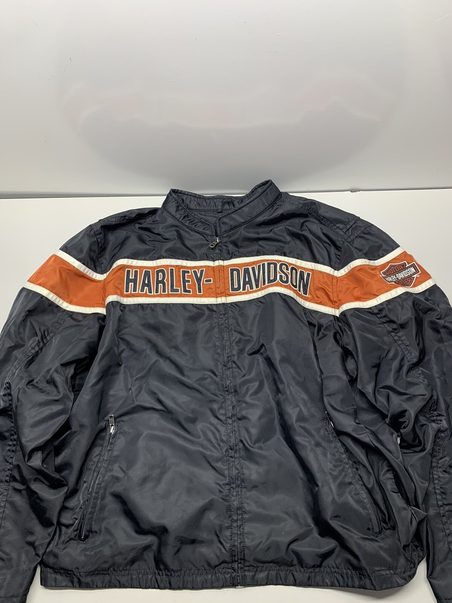 Harley Davidson Motorcycle Nylon Jacket 2XL Read Description | eBay