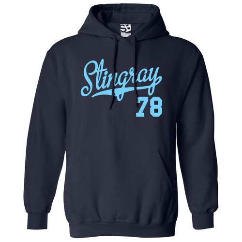 Stingray 78 Script HOODIE | 1978 C3 Vette Classic Car Jersey Hooded Sweatshirt - Picture 29 of 34