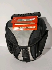 EXTREME Gear Padded Digital Camera Bag Lens case black/gray canvas pockets NWT