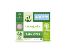 Babyganics Baby Wipes, Unscented Diaper Wipes, 400 Count, 5 Packs of 80,