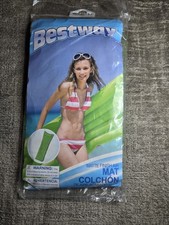 Bestway Matte Finish Air Mat Neon Green Swimming Pool Float 72"X27" BRAND NEW