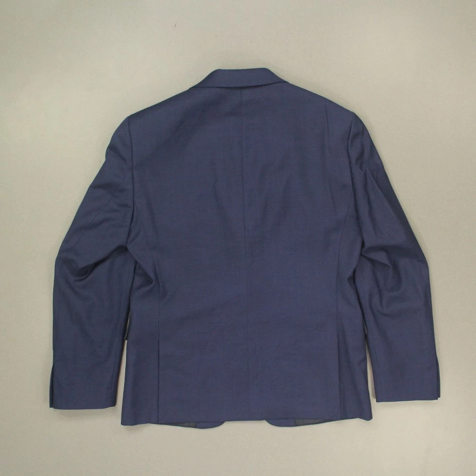 Calvin Klein Mens 100% Wool Sport Coat Blazer Suit Jacket Size 40S Blue 2 Button - Image 2 of 4