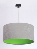 Stoff Pendelleuchte Schirm Grau GrüN Ø50Cm Jerry Wohnzimmer Esszimmer HäNgelampe