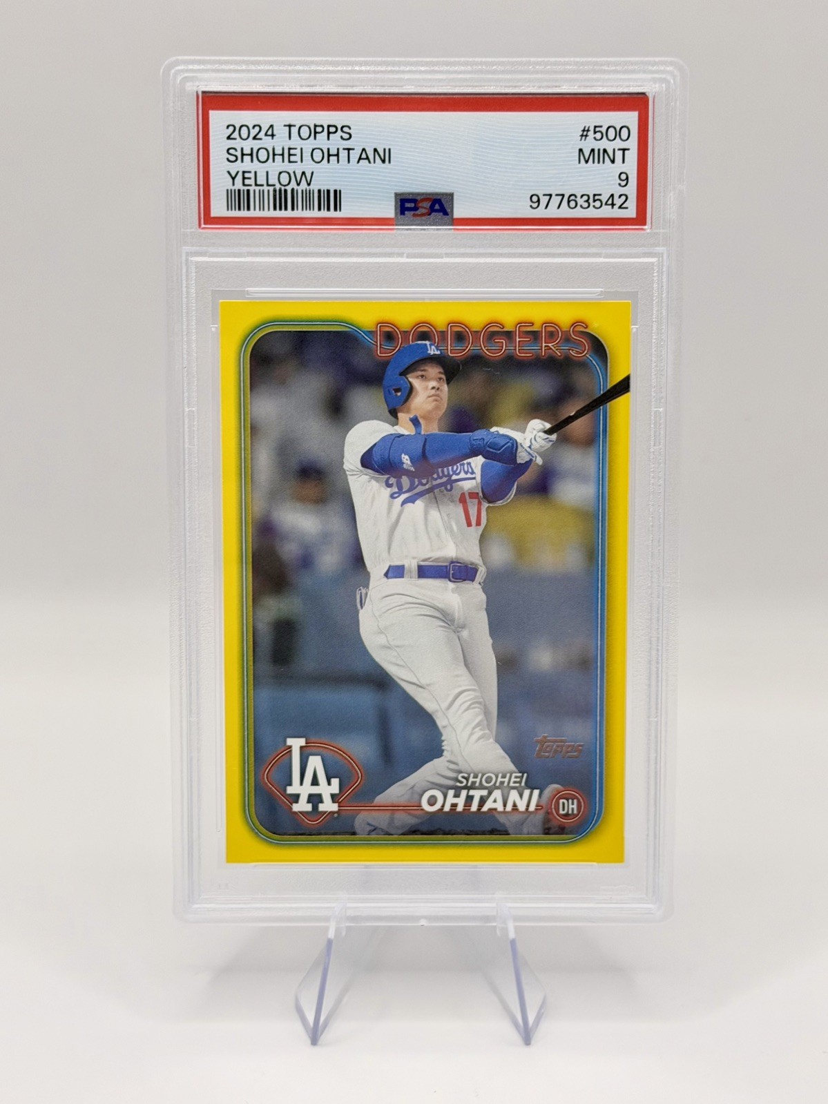 2024 Topps SHOHEI OHTANI Yellow SP #500 Dodgers PSA 9 Mint