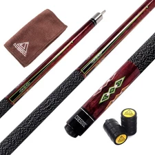 CUESOUL 57" 2-Piece Hardwood Canadian Pool Cue Billiard Stick with 13mm Cue Tip