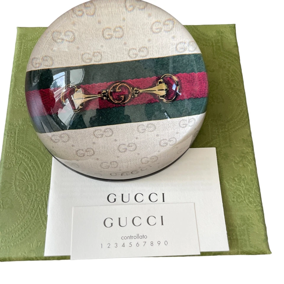 GUCCI Logo Paperweight with Web & Horse Bit In Original Box NEW - Image 3 of 4