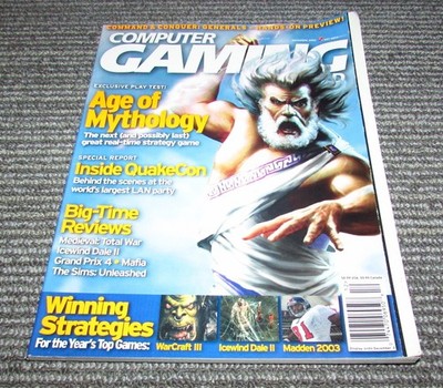 Computer Gaming Magazine December 2002 Issue 221 (Age Of Mythology Cover)
