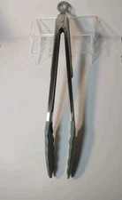 Stainless Steel Home Hero 12 Inch Tongs With Teflon Coated Push End Lock EUC