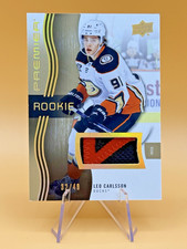 2023-24 Upper Deck Premier Hockey #150 Leo Carlsson 32/49 Rookie Gold Patch RC!!