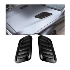 Blilo 2pcs Hood Air Vents Scoop Bonnet Intake Cover Black Blilo 2pcs Hood Air Vents Scoop Bonnet Intake Cover Black