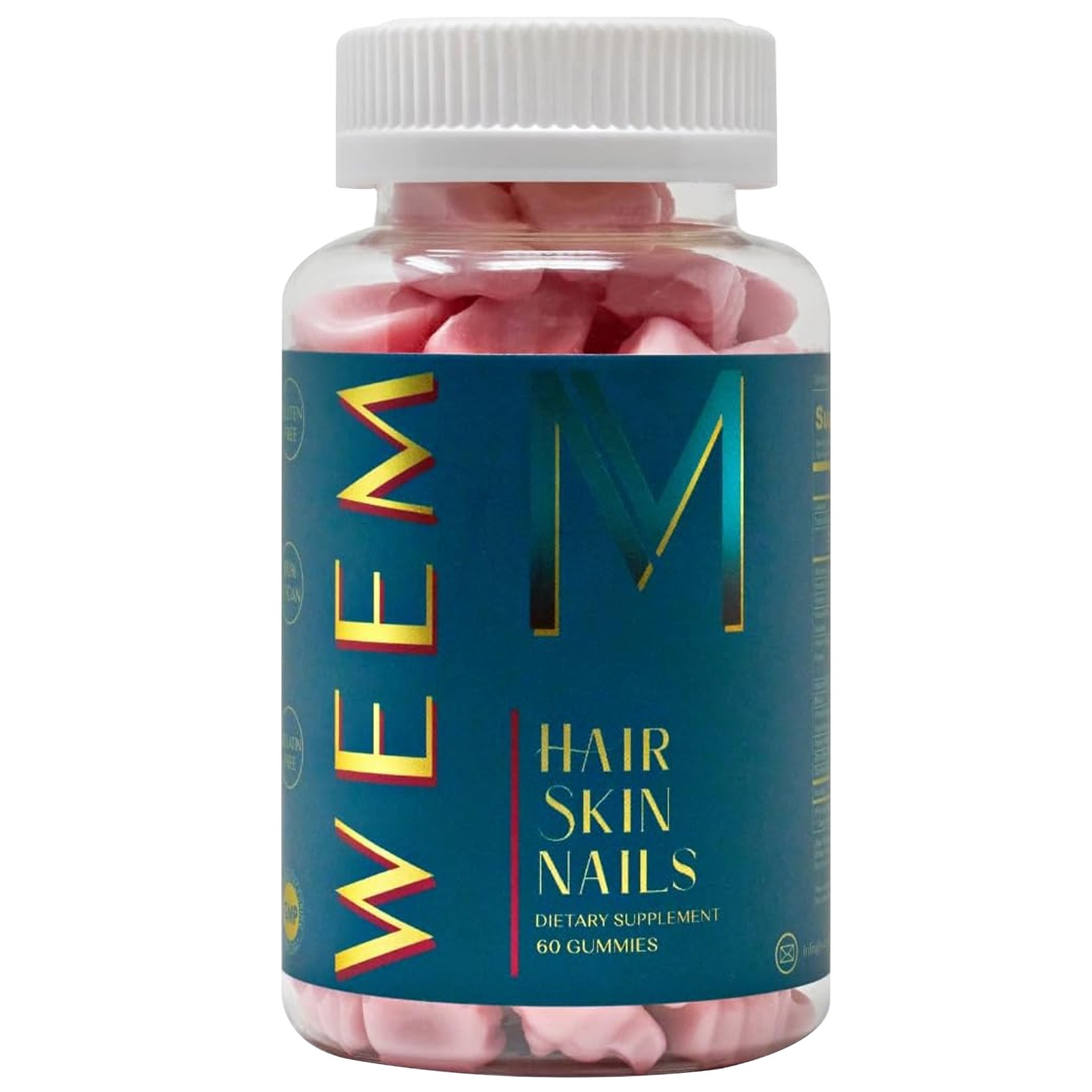 3PCS WEEM Hair Skin & Nails Gummies - Biotin Vitamins 60 Gummies