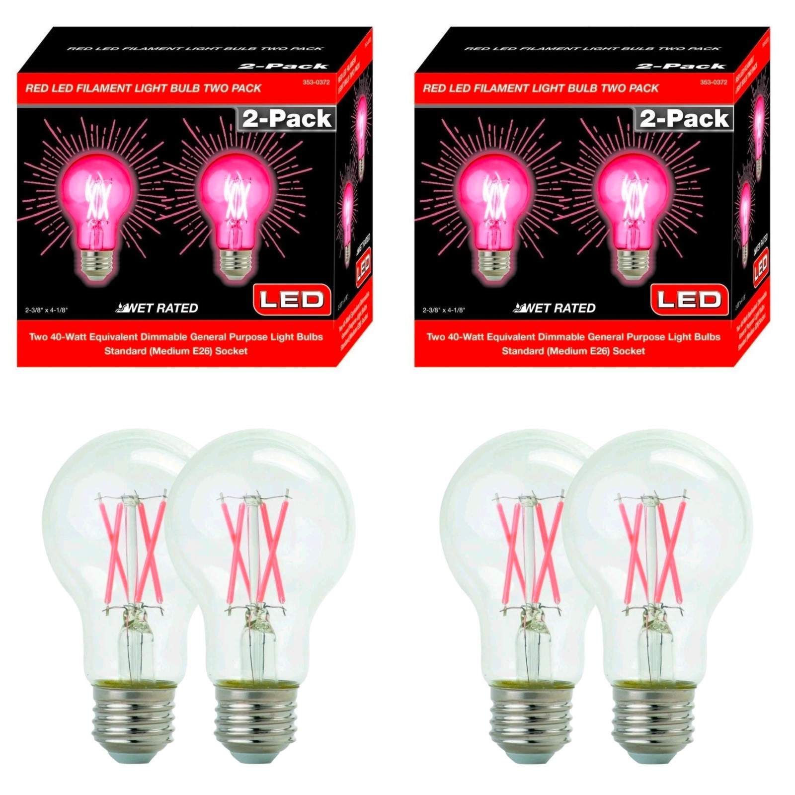 - 2 Pack⁩ - 4 Bulbs