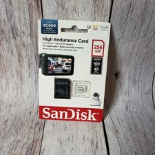 SanDisk High Endurance 256GB microSDXC Card Class 10 High Speed with Adapter