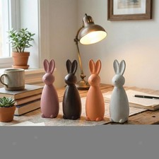 Figurine de lapin de Pâques, décoration fête, résistante et mignonne pour la