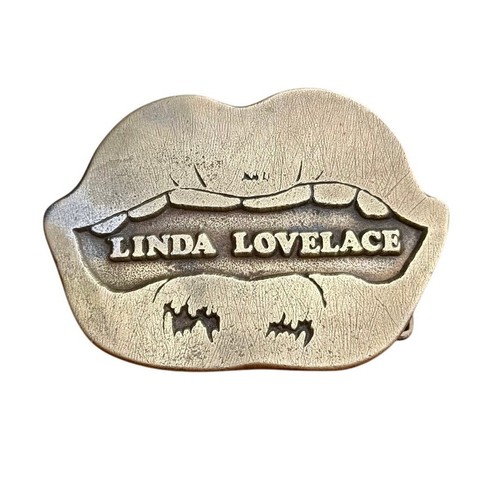Vintage Linda Lovelace 1970’s belt buckle film “Deep Throat” Novelty Adult Film