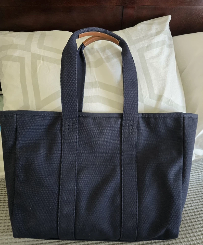 TORY BURCH BOLSO GRANDE DE LONA AZUL MARINO NUEVO CON ETIQUETAS Foto 3 de 4