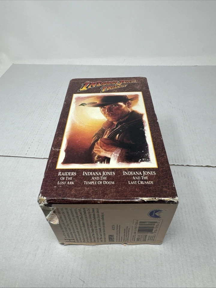 Indiana Jones Trilogy VHS 3-Tape Collectors Edition Box Set 1989 - Image 2 of 4