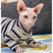 Meow Sphinx Hairless Cat Clothes Cotton Breathable Devon Short Trendy Kitten Clo