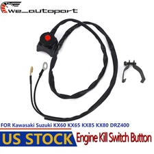 Black Engine Kill Switch Button for Kawasaki Suzuki KX60 KX65 KX85 KX80 DRZ400