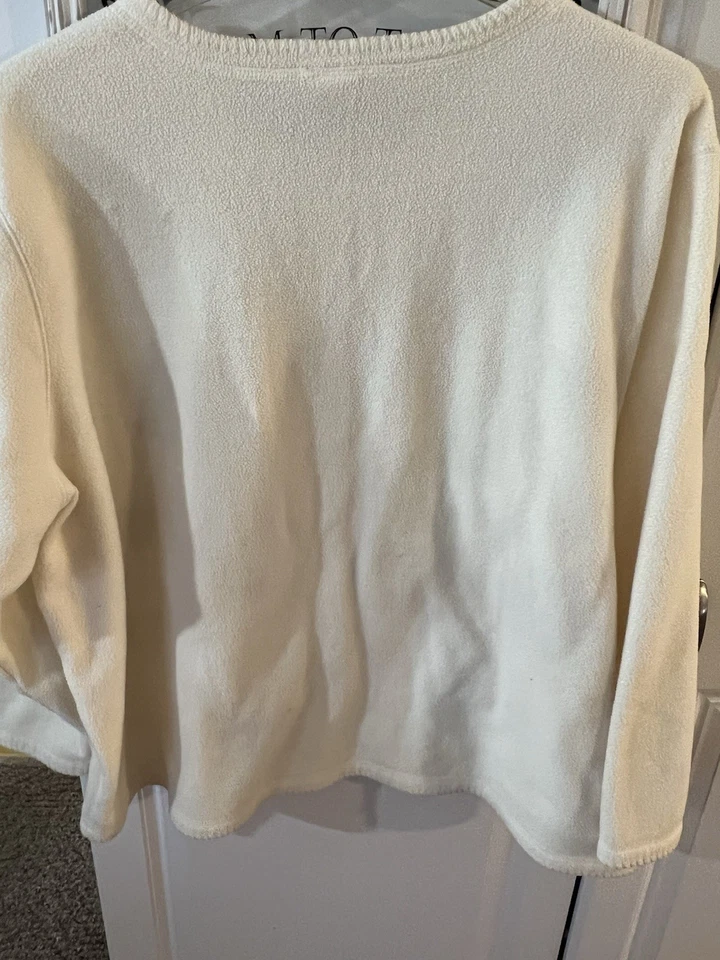 Moda Bug 26/28W Crema Bordada Blingy Chaqueta de Vellón Talla Grande Foto 4 de 4