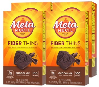 Psyllium Husk Fiber Supplement - Chocolate Flavor, 48 Servings for Digestion