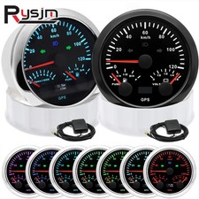 85MM 3 IN 1 Gauge 120kmh 120MPH GPS Speedometer Fuel Gauge Voltmeter RPM Sesnor