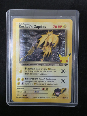 Pokémon Rocket's Zapdos 15/132 Celebrations Classic Collection Holo English TCG