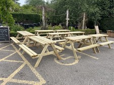 Picnic Table Bench 5ft Seats 6,  HEAVY DUTY Strong Sturdy for Pubs Cafe's ect
