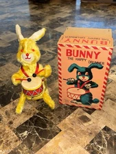 Rare Windup Bunny The Happy Drummer From Japan 1950’s