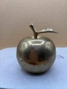 Vintage Brass Apple Bell, Paper Weight