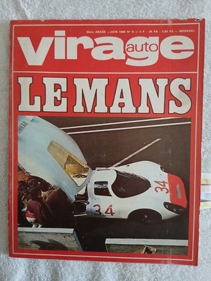 KURVE AUTO NR. 6 1968 LE MANS ALFA ALPINE CORVETTE GT40 LOLA ESPADA (mit Poster)