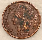 1900 Indian Head Cent Penny 1C - VF - #14149