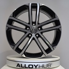GENUINE VW GOLF MK7 MK6 GTD NOGARO 18" INCH BLACK/POLISH SINGLE ALLOY WHEEL X1