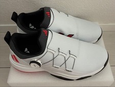 adidas Men's Golf Shoes White Red Boa Fit System Used