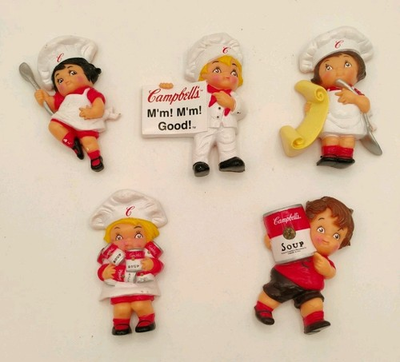 #ad Vintage 1995 Campbell#x27;s Soup Kids Refrigerator Magnets Lot Of 5 No Duplicates $26.89