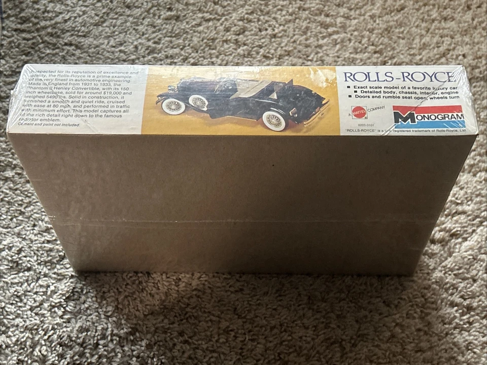 NEW Sealed 1972 Monogram 8203 1/24 Scale The Classic 1931 Phantom II Rolls-Royce - Image 3 of 4