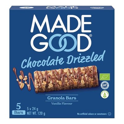 Granola Riegel Chocolate Drizzled - Vanilla Flavour 120g | MADEGOOD