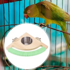 Bird Perch with Feeding Cup Bird Supplies for Small Parrots Lovebirds Budgie