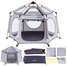 4 in 1 Pop Up Playpen Indoor and Outdoor Portable, Lightweight Baby Playpen w...